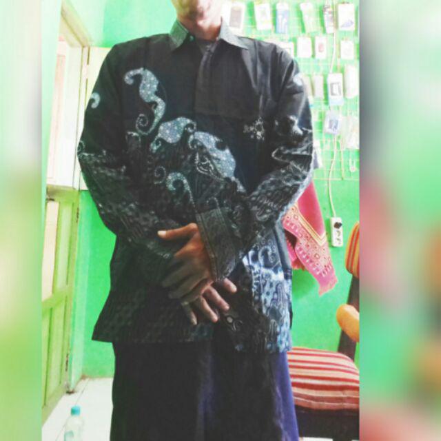 Baju Batik Nu Motif Satu Abad Nu Mengabdi Dan Urangan/cabut Warna Primis