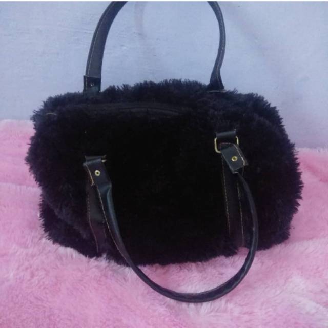 Preloved tas bulu-bulu