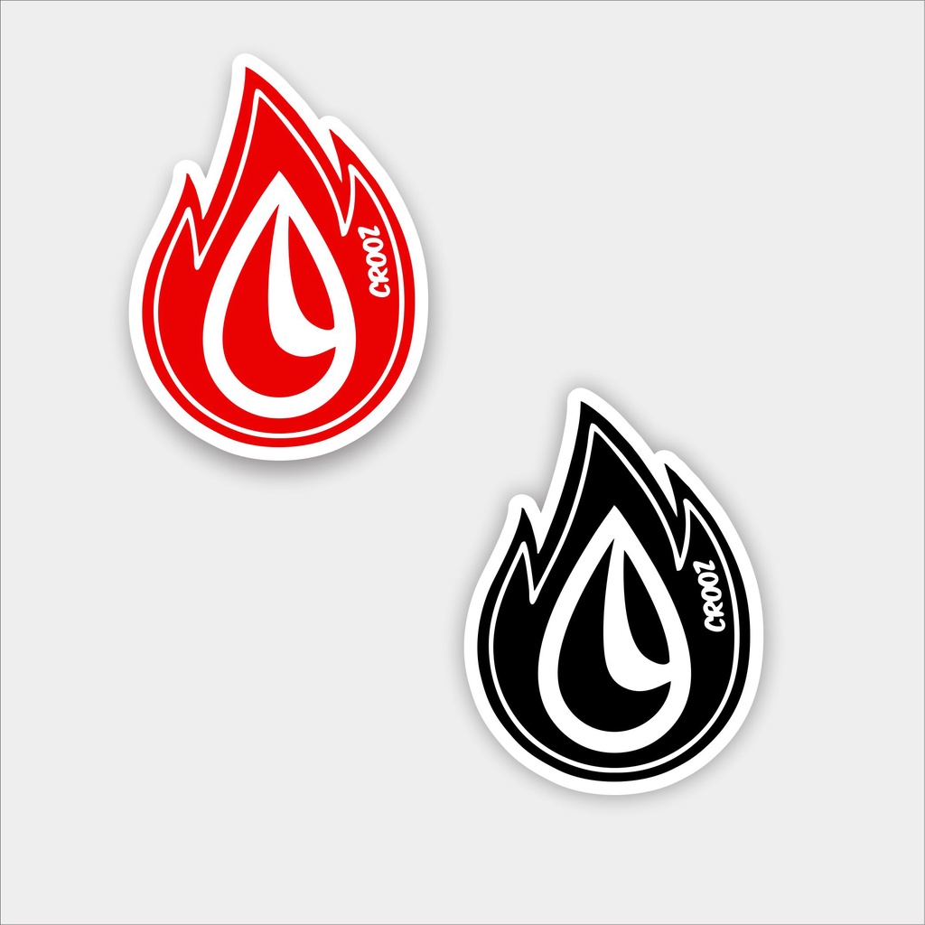 

Stiker brand stiker distro logo cross bahan graftac anti air