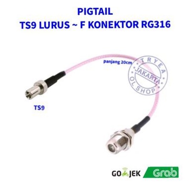 PIGTAIL ORBIT MAX B818 TS9 LURUS TO F KONEKTOR RG316