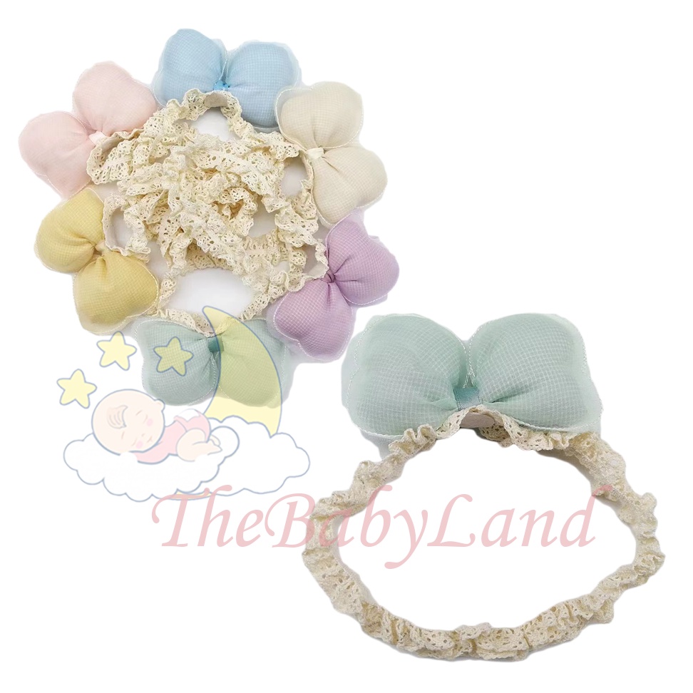 [1KG 52PCS] Babyland Bandana Pita Bow Anak / Bando Pita Bow Anak / Bandana Bayi / Bando Bayi / Headband Anak