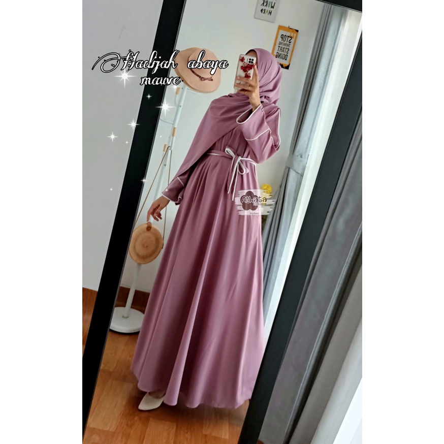 HADIJAH ABAYA/ 100% PRODUK ORIGINAL ATHATA/ GAMIS SET HIJAB PASHMINA
