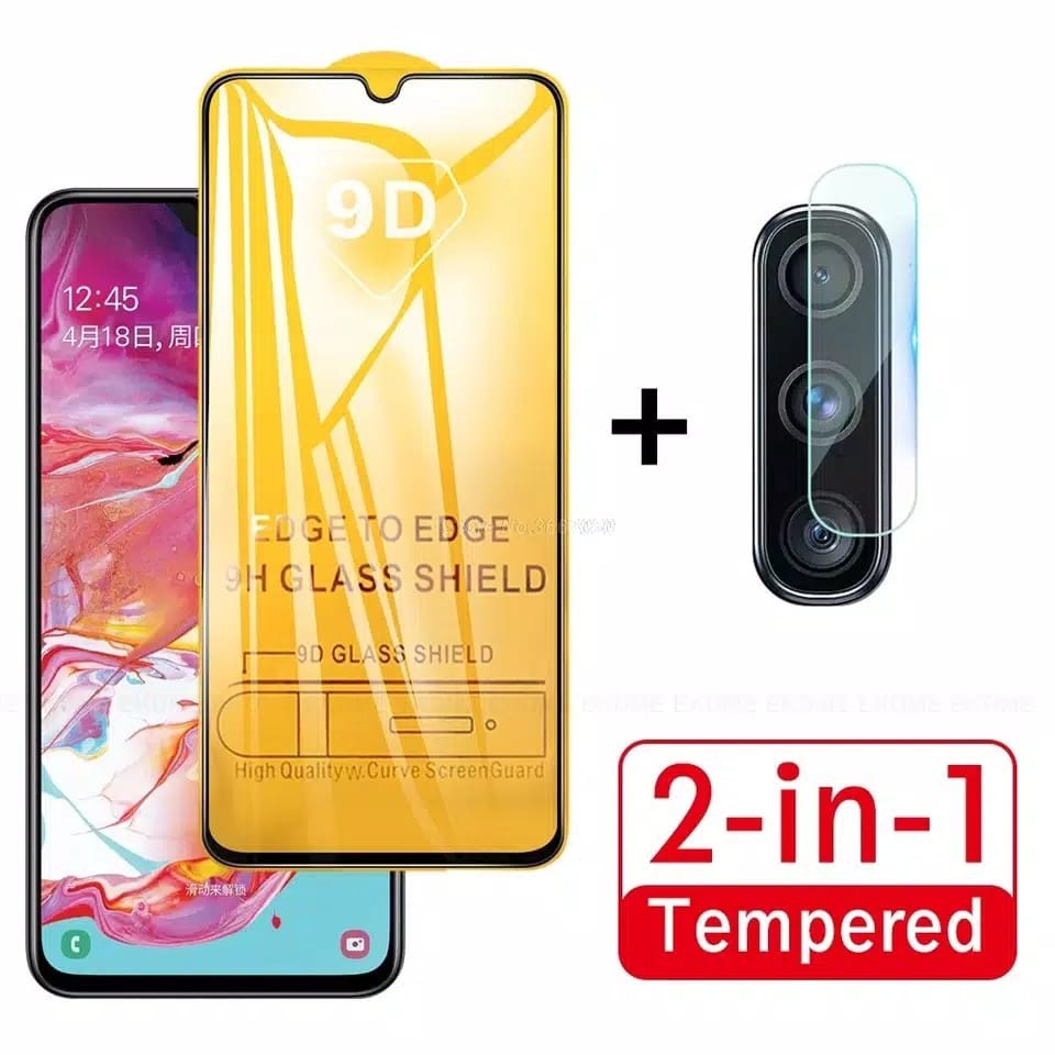 Paket 2 in1 Tempered Glass Samsung A12 / A02S / A10S / A20S / A30S / A50S / A50 / A70 / A71 / A51 / A31 / M31 Anti Gores Pelindung Layar