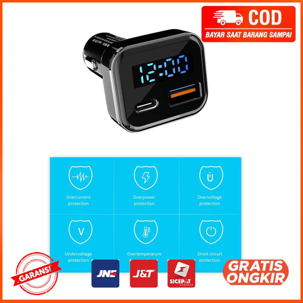 Car Charger Smartphone USB Type C 2 Port 5A QC3.0 KN318