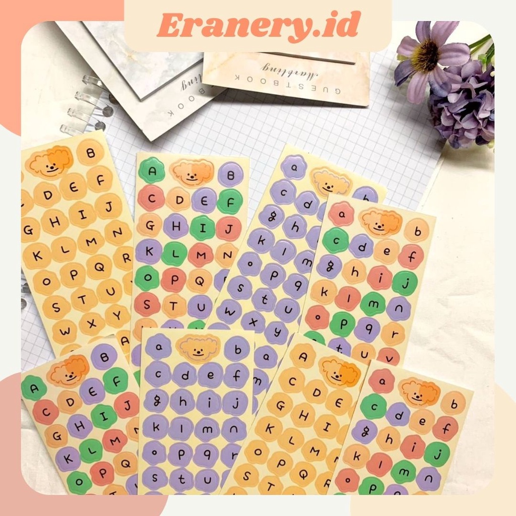 

1 Pc Cute Alphabet Sticker/Sticker Alfabet mozaik/Sticker Deco Cloud.