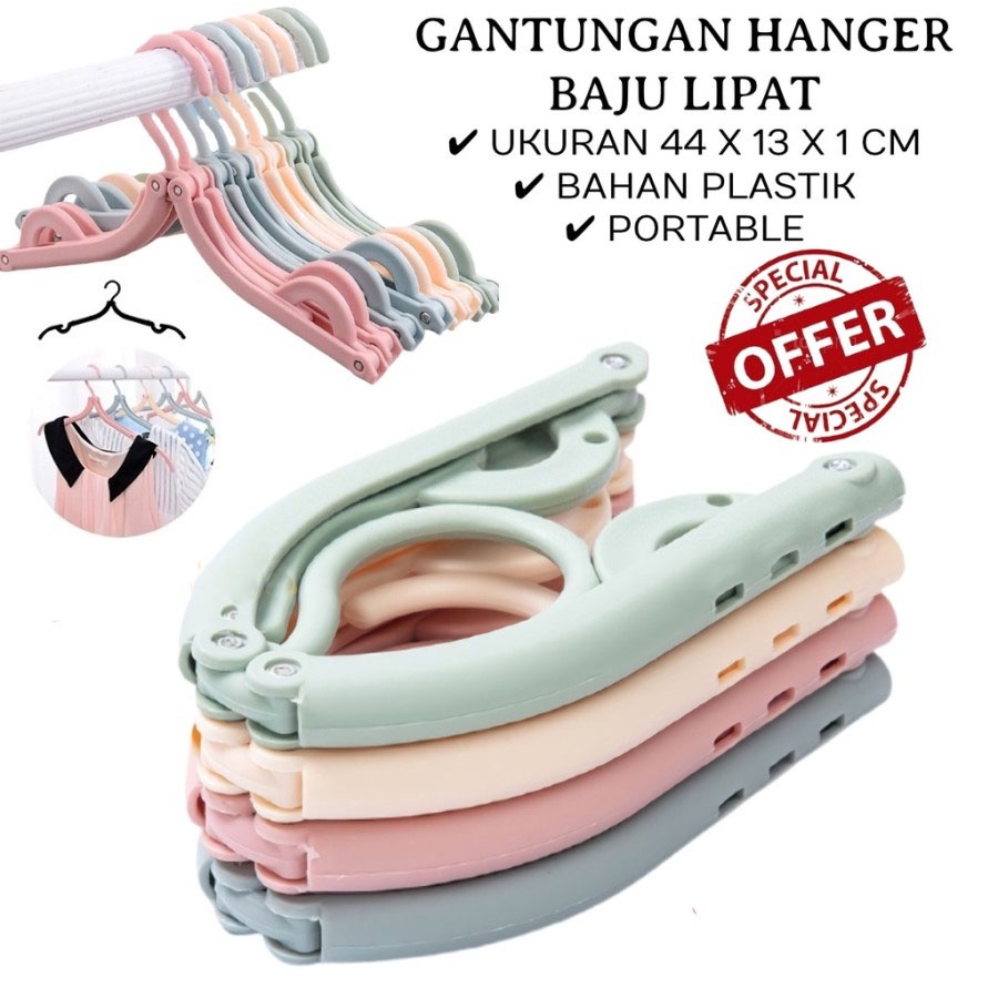 Hanger Lipat Magic / Hanger Pakaian Baju / Gantungan Lipat / Gantungan Baju