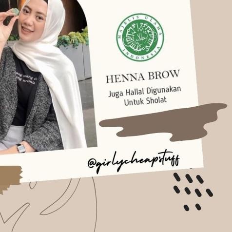 ➮ Henna Alis Brow Henna by Hey Gorgeous Halal Tahan Lama Anti Luntur - Hitam, Henna saja ♧