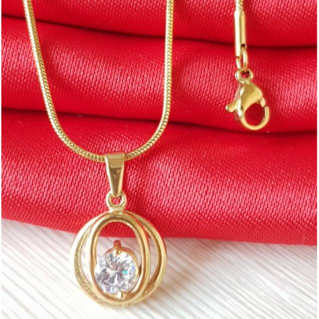 Kalung fashion import / titanium gold antikarat / import GN043