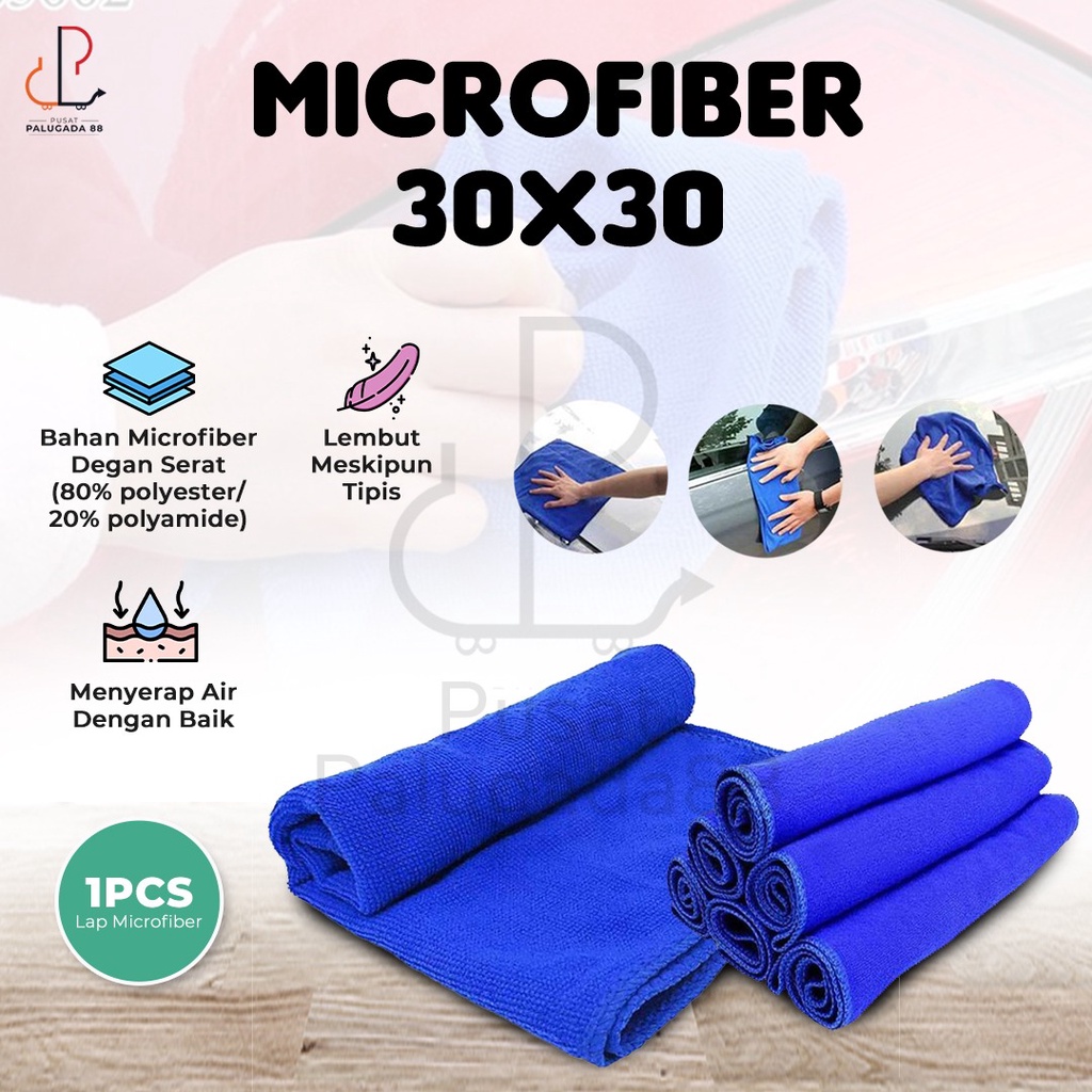 Kain Microfiber 30x30 cm 30 x 30 cm 2 sisi Serbaguna Dapur Kendaraan lap Handuk Tangan Rak Lantai Jendela Wastafel WC Meja Dapur Piring Murah serat cloth