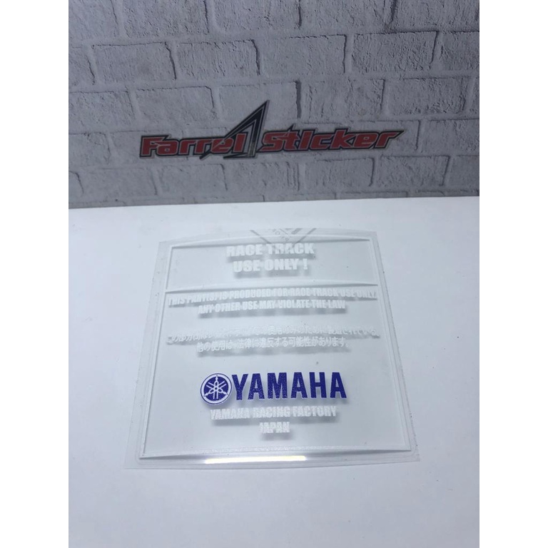 Stiker Sticker YAMAHA RACE TRACK ONLY transparan