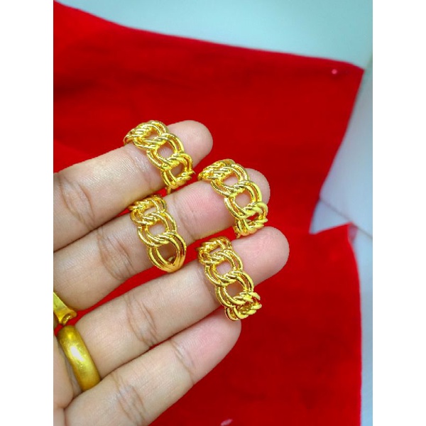 acc mas berbalut kristal emas lapis kristal asli