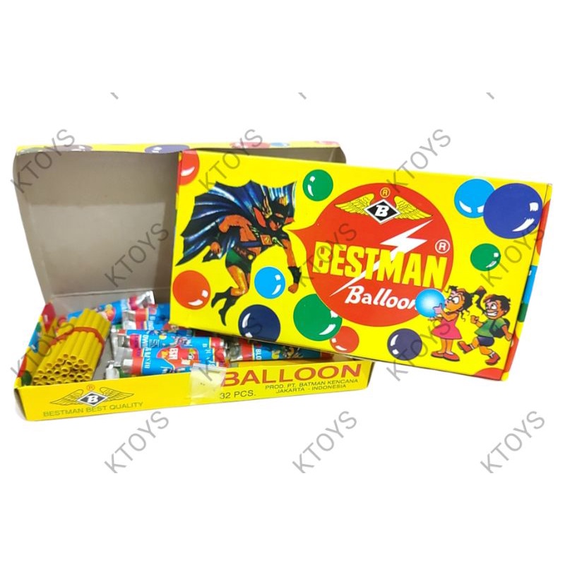 balon tiup jadul merk bestman isi 32 pcs lengkap sedotannya seru-3