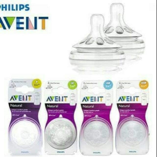 Avent natural teat nipple dot botol isi 2