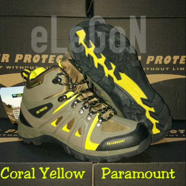 Sepatu Outdoor Tracking Airprotec Paramount Coral Yellow Asli Ori Sepatu Air-Protec
