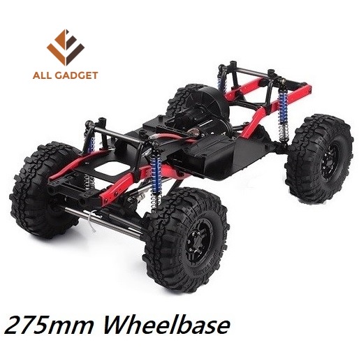 Assembled Kit 275mm Chassis Wheels 1/10 RC Crawler SCX10 D90 MST TF2 Rc Car Crawler Adventure SCX10I