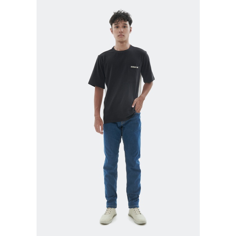 MANZONE Kaos lengan pendek pria STENO-BLACK