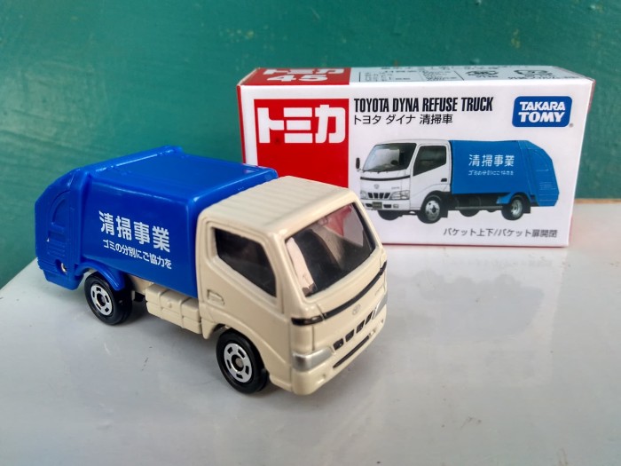 Tomica No 45 Toyota Dyna Refuse truck diecast miniatur mobil cocok untuk hadiah/souvenir
