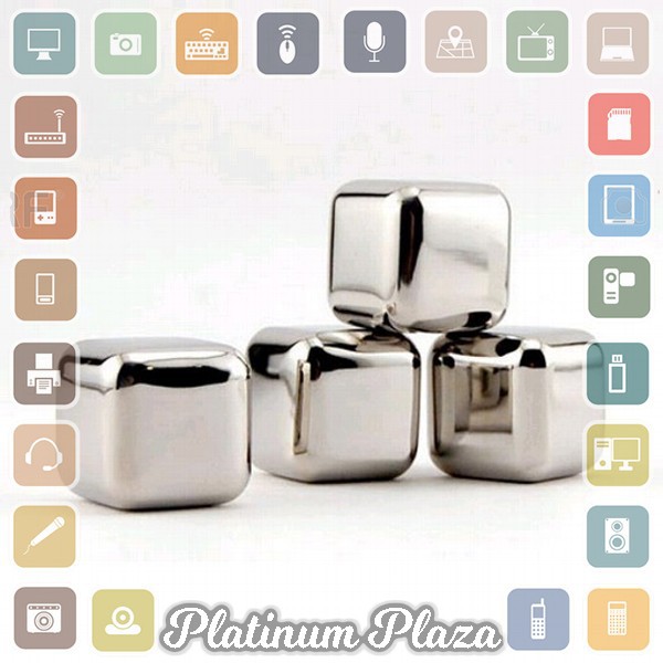 Reusable Stainless Steel Ice Cube 6Pcs / Es Batu Stainless`60YYM8-