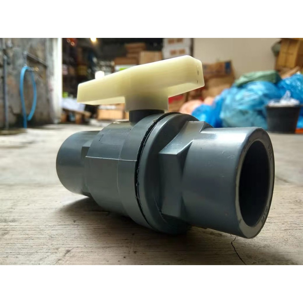 stop kran Ball valve ballvalve pvc model taiwan 1 inci