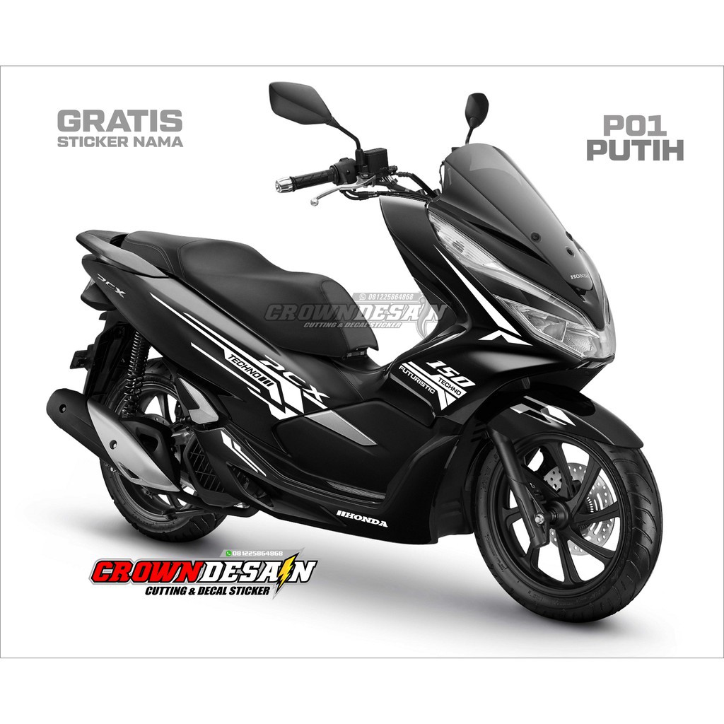 PROMO CUTTING PCX STICKER MOTOR HONDA PCX PUTIH