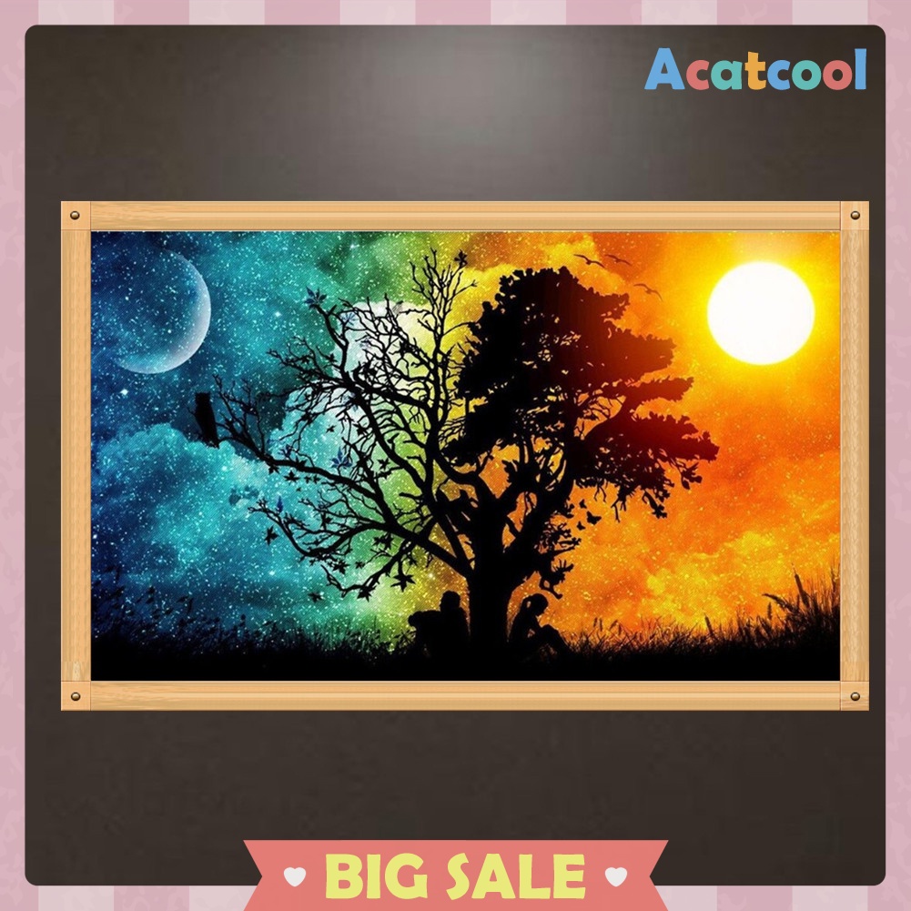 Full Drill Diamond Tree Painting DIY Mosaic Cross Stitch Embroidery Decor