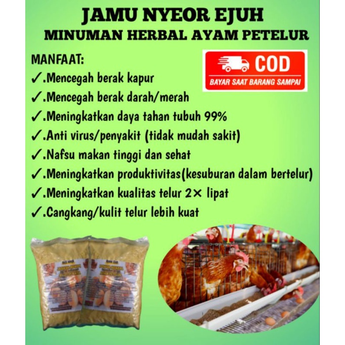 

power herbal nyeor ejuh untuk ayam petelur