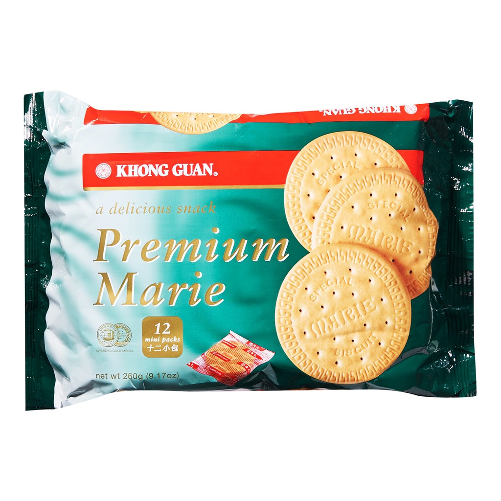 

Khong Guan Biscuits - Premium Marie 260g (12 per pack) Singapore