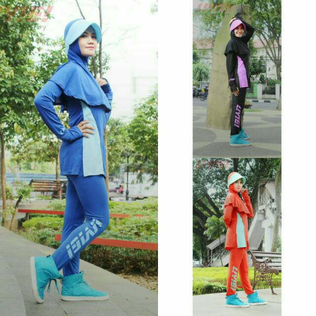 Setelan baju senam muslimah