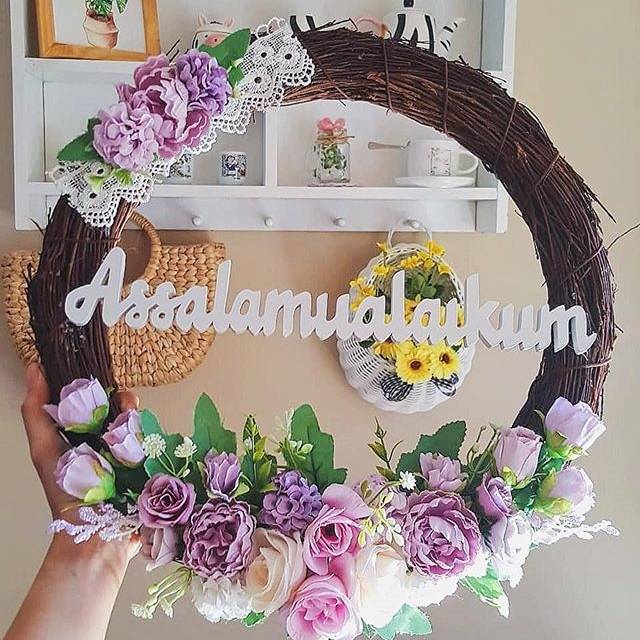 wreath bunga  wreath flower hiasan  dinding hiasan  