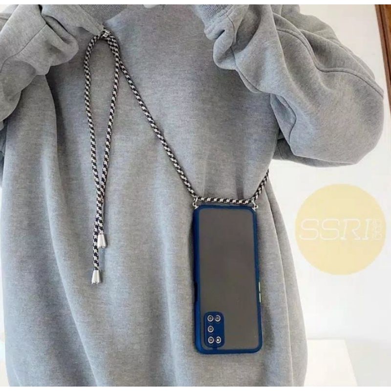 0600 VVV CASE sling case hybrid Oppo A55 A16 A16k casing tali selempang lanyard Sling Aero hybrid pr