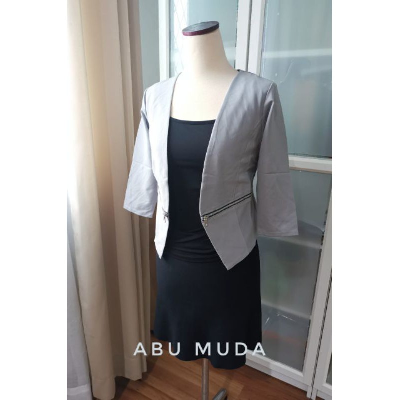 Blazer Side Zipper tangan 3/4 All Size