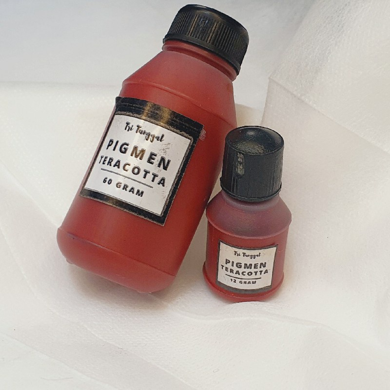 PIGMEN 12gr TERACOTTA Merah Mata Mini Kecil Pewarna Sablon Pigment Color Slime DIY Waterbased Tie Dye Cat Warna Warni Air Cairan Liquid Paint Painting Kerajinan Prakarya Art Seni Kesenian Perlengkapan Mewarna Melukis Lukis Grosir Prakarya Malang