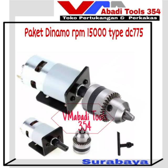 Paket Dinamo rpm 15000 type dc775 set