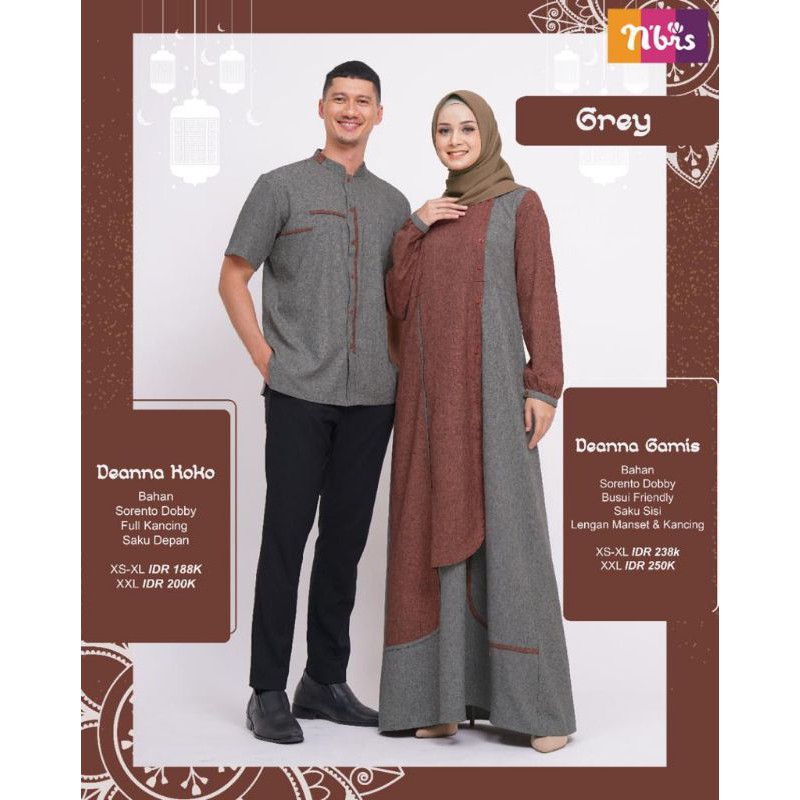 SARIMBIT NIBRAS COUPLE SUAMI ISTRI / BAJU MUSLIM COUPLE PASANGAN / BAJU COUPLE MUSLIM PASANGAN