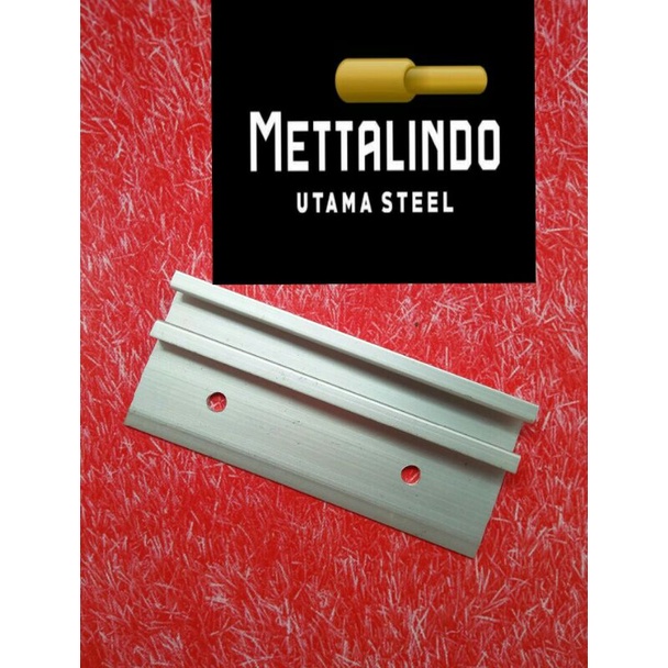 Rel rell 8 cm model lama alumunium aluminium alum almuniun utk rel as pin stoper stopper knok knock 