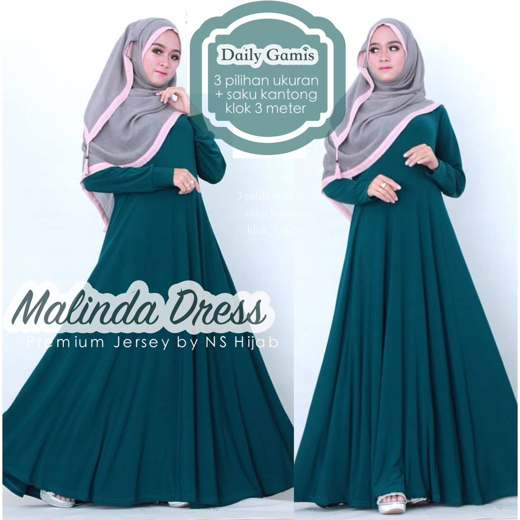 Gamis Jersey Premium L3 MELINDA by NS Hijab