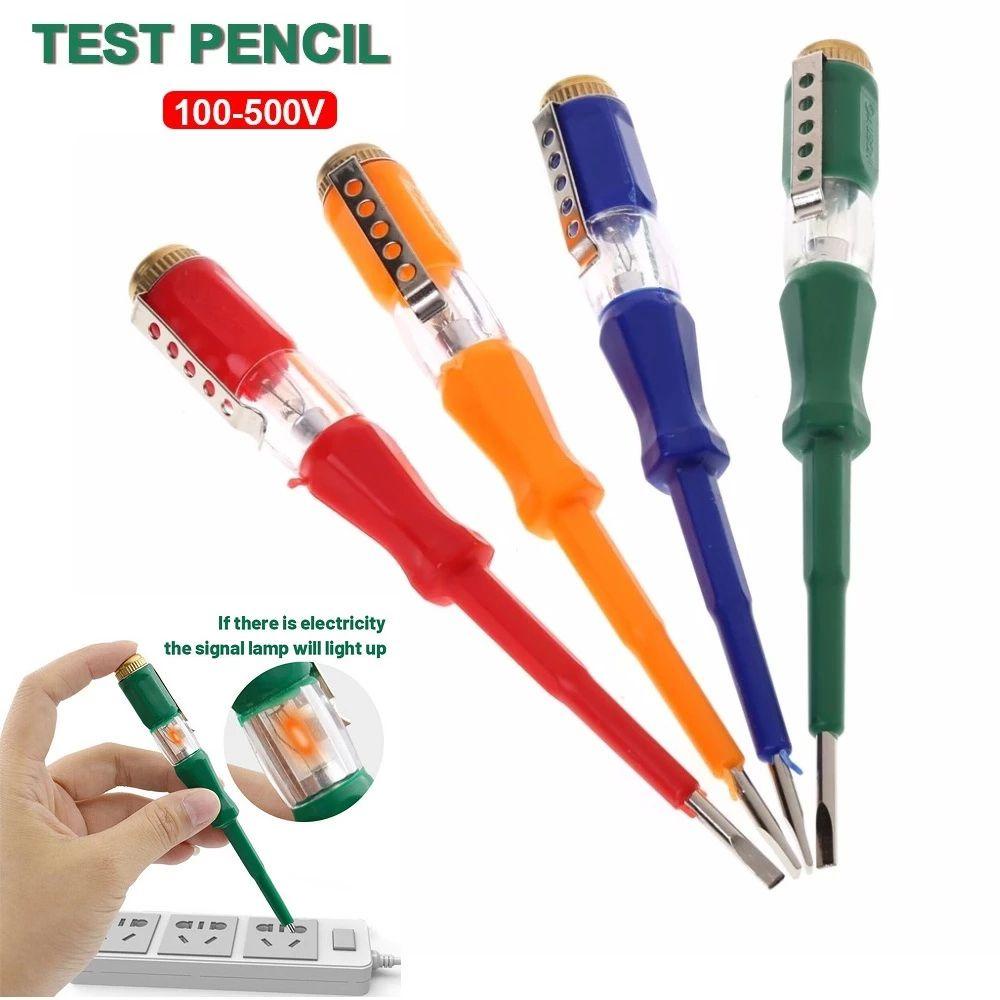 POPULAR Populer 5pcs Pena Detektor Tegangan Listrik On-off Test Obeng Listrik Indikator Test Pensil Induksi Cerdas