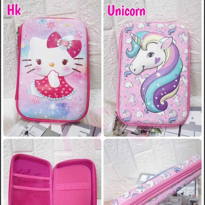 

Trendi Tempat Kotak Pensil Hardcase Timbul Hello Kitty Unicorn Bergaransi
