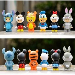 Cake Topper Figure Hiasan Kue Lilo Mickey Donald Bunny Tiger Per Pcs