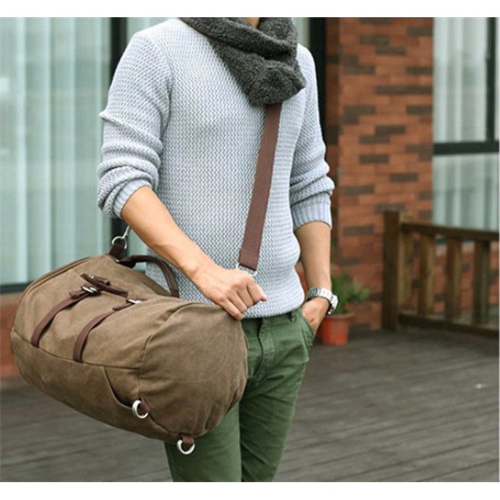 PROMO tas selempang ransel kanvas 3 way import tas tenteng canvas pria 3in1