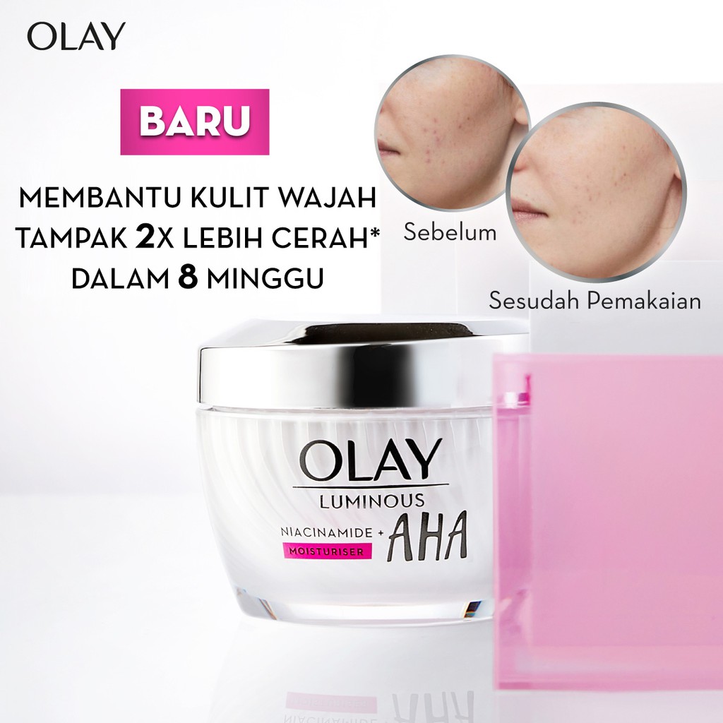 Olay Luminous Niacinamide AHA Cream Skincare Brightening 50gr