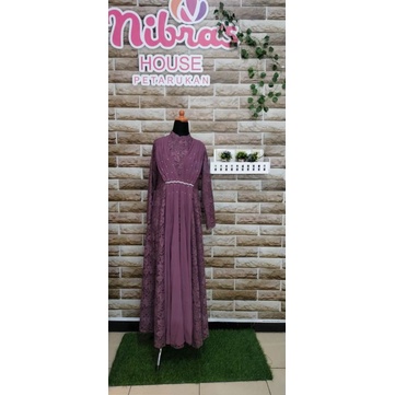 Dress Bridesmaid Brukat Ori by Isa Hijab