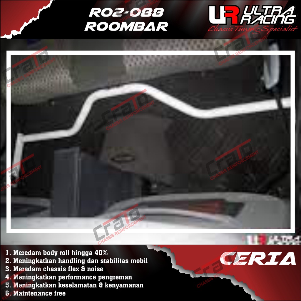Aksesoris Stabiliser ULTRA RACING Safety Bar - Roombar 2 points - Daihatsu Ceria - RO2-088 - Origina