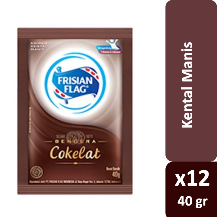 

Frisian Flag Kental Manis Cokelat 6 Sachet x 40gr x2