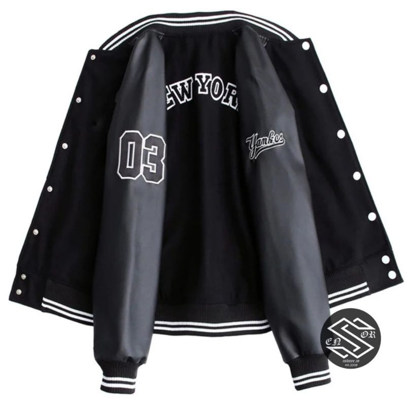 [SIAP KIRIM] Jacket Varsity Baseball Pria Wanita Terbaru - Varsity Jacket Vintage Baseball Oversize Jumbo Original Sensor