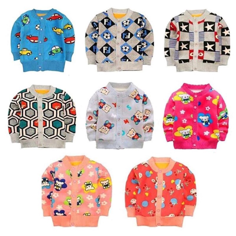 Jaket Cardigan Import baby lembut /1pcs