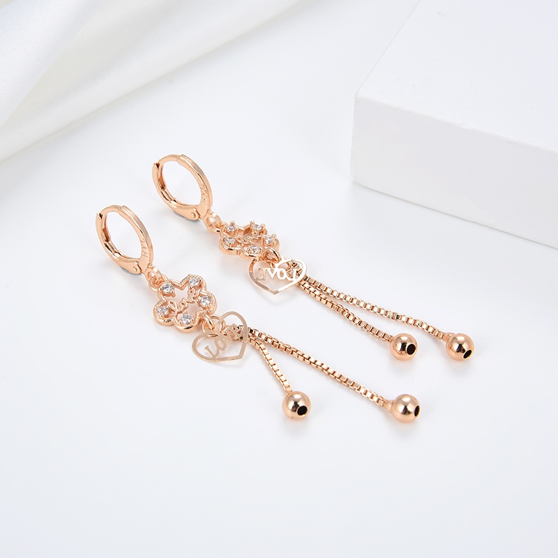 COD Anting Titanium Wanita Emas Muda Anti Karat Dewasa Tusuk Korea Asli Panjang Dan Luntur Korea Style Selamanya Dewasa 26