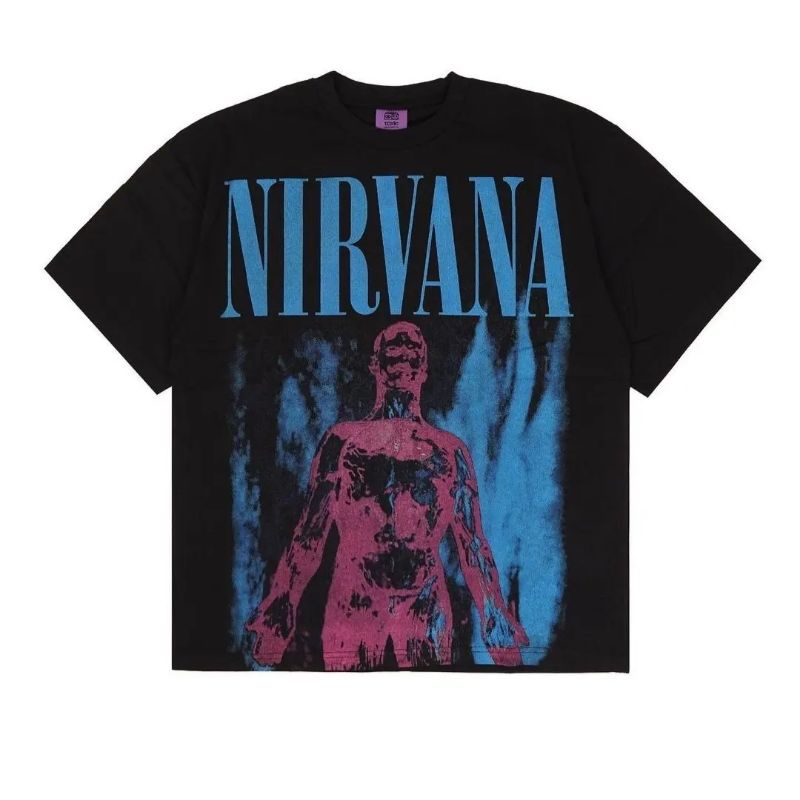 T-SHIRT OVERSIZE TEE TOXIC 1805  NIRVANA SLIVER HITAM