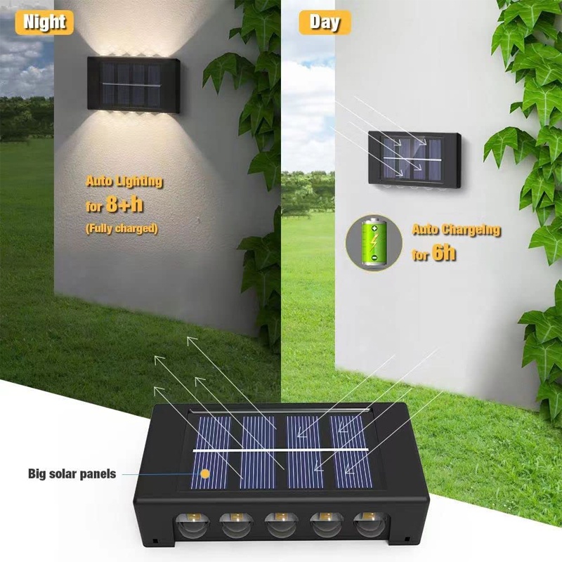 【COD】16LED Lampu Dinding Outdoor/Tenaga Surya Lampu/Lampu Solar Sensor Cahaya/Lampu Dinding Lampu