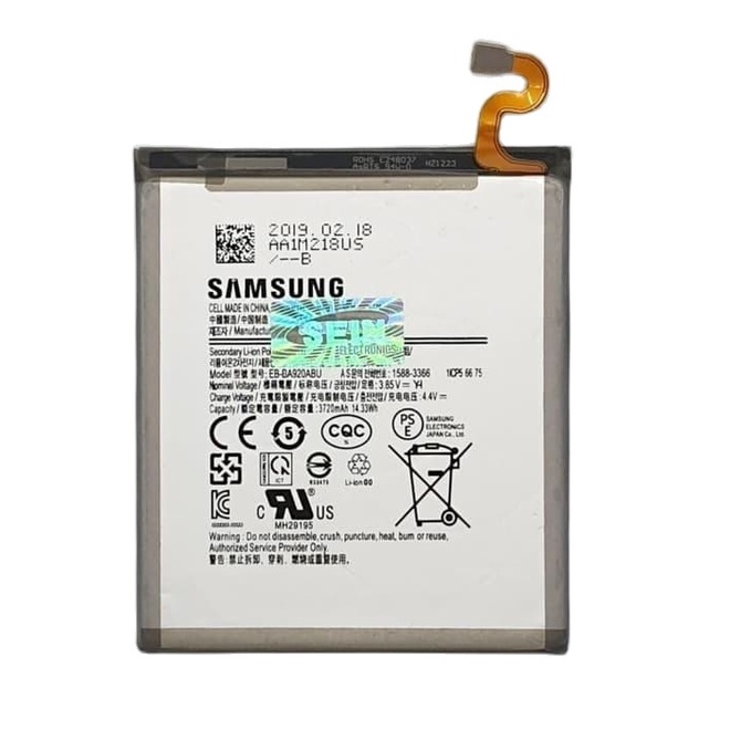 Battery Batery Batre Samsung Galaxy A9 2018 A920 A 920F EB-BA920 Batu Battre Hp Samsung A 9 Tahun 20